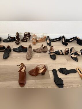 Various Brands and styles. Sizes range from 5.5-6. $30 p/pair.Bundle and save!
